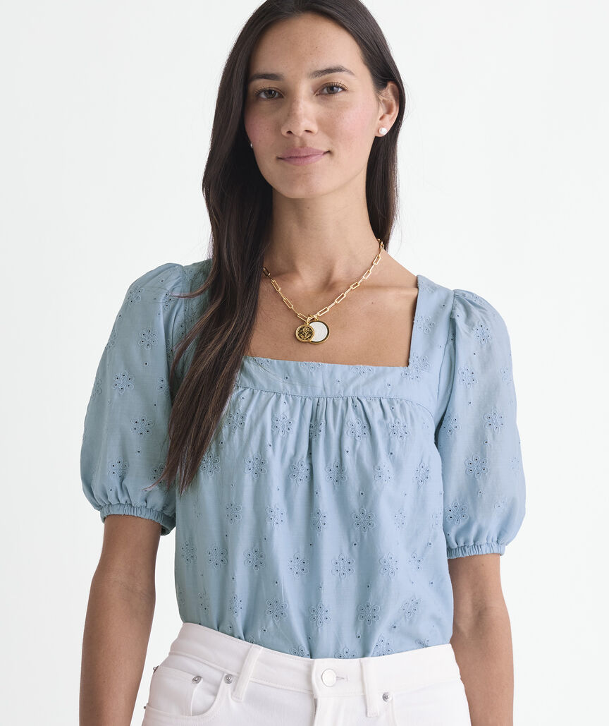 Serena Eyelet Top