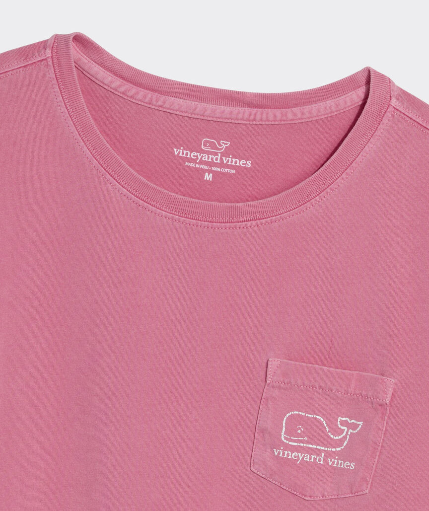 Women's Garment-Dyed Vintage Whale Long-Sleeve Pocket Tee