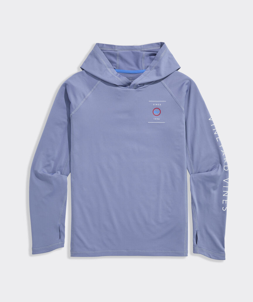 Boys' Performance USA Snowboard Stack Long-Sleeve Harbor Sun Tee