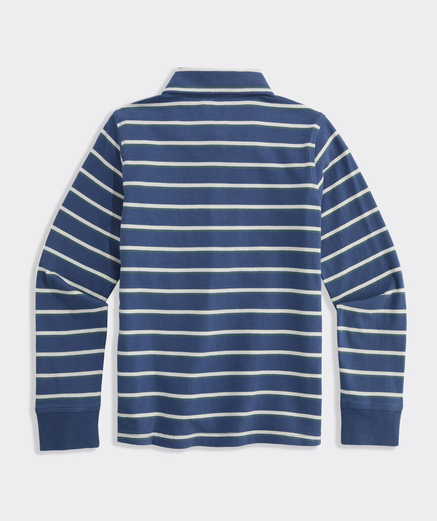 Boys' Striped Surf Long-Sleeve Polo