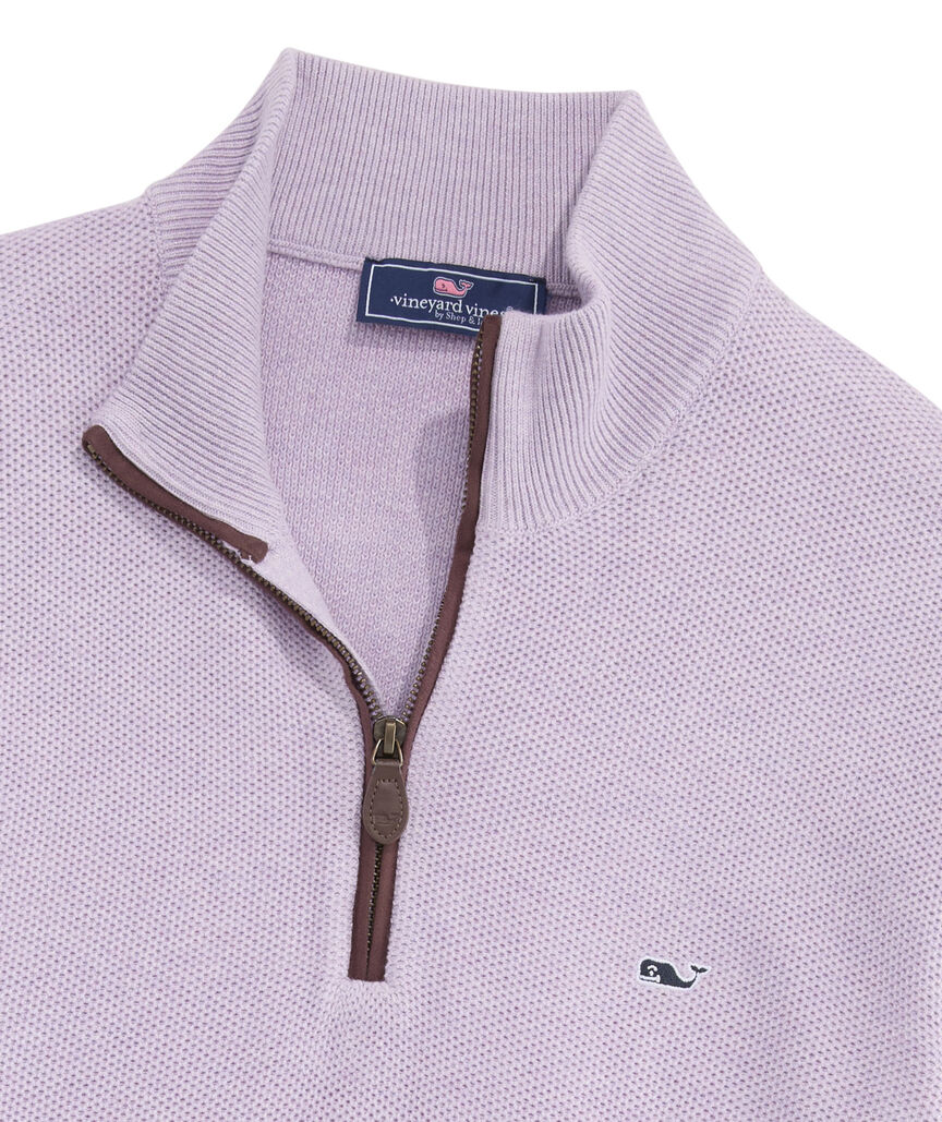 OUTLET Honeycomb Quarter-Zip Sweater