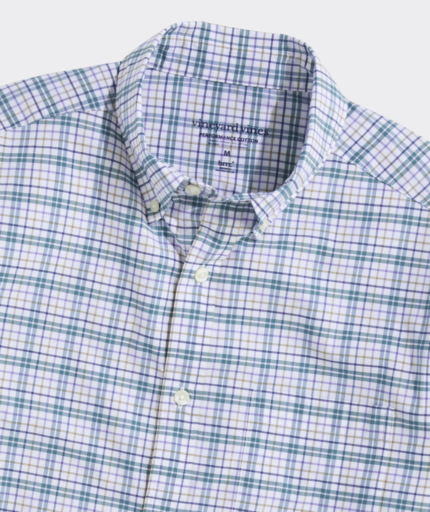 Performance Cotton Plaid Shirt