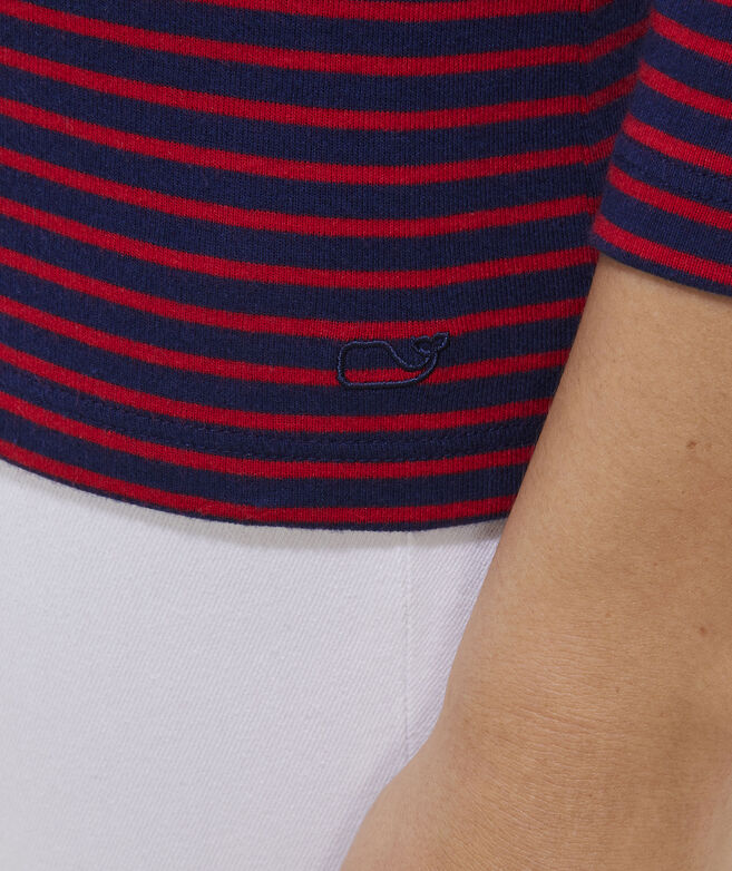 Striped Simple Boatneck Tee