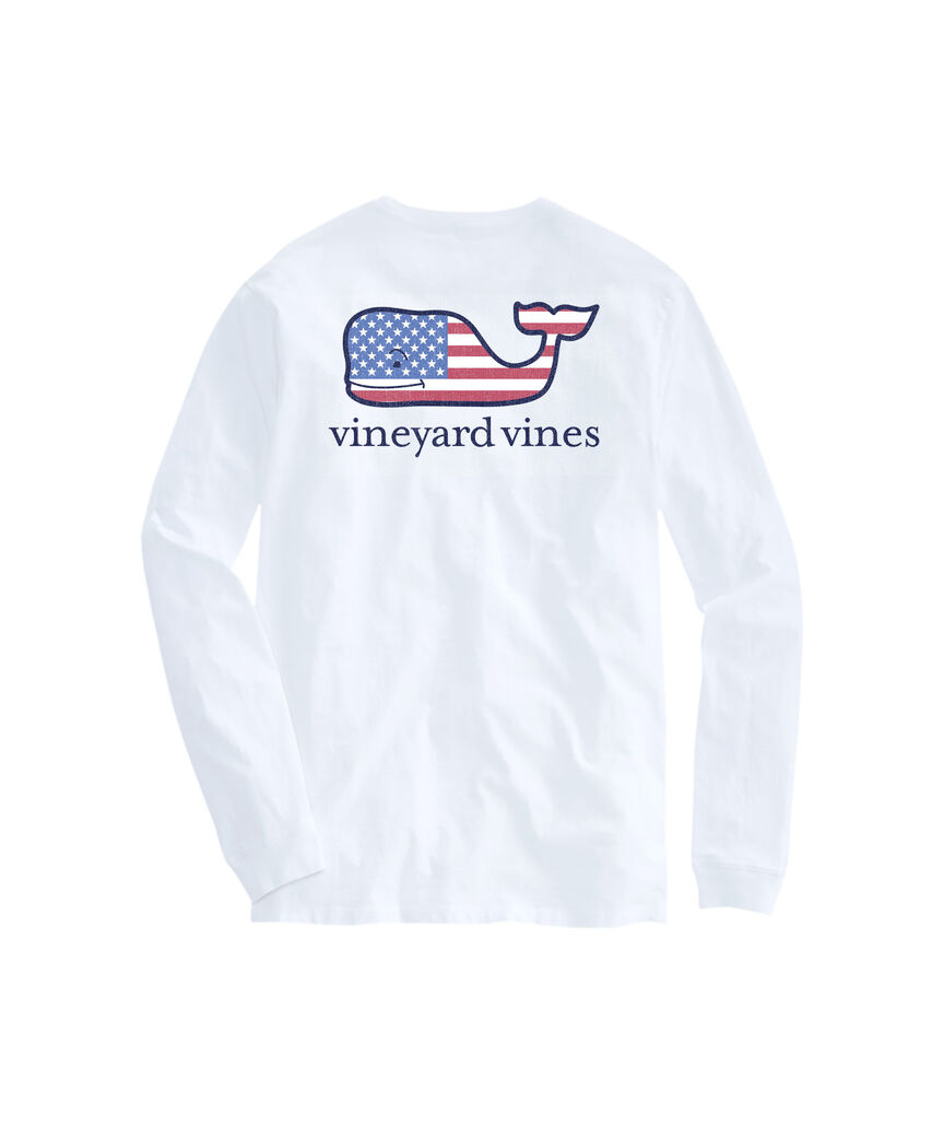 OUTLET Flag Whale Long-Sleeve Pocket Tee