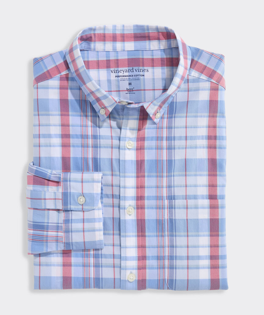 Performance Cotton Firecracker Plaid Shirt
