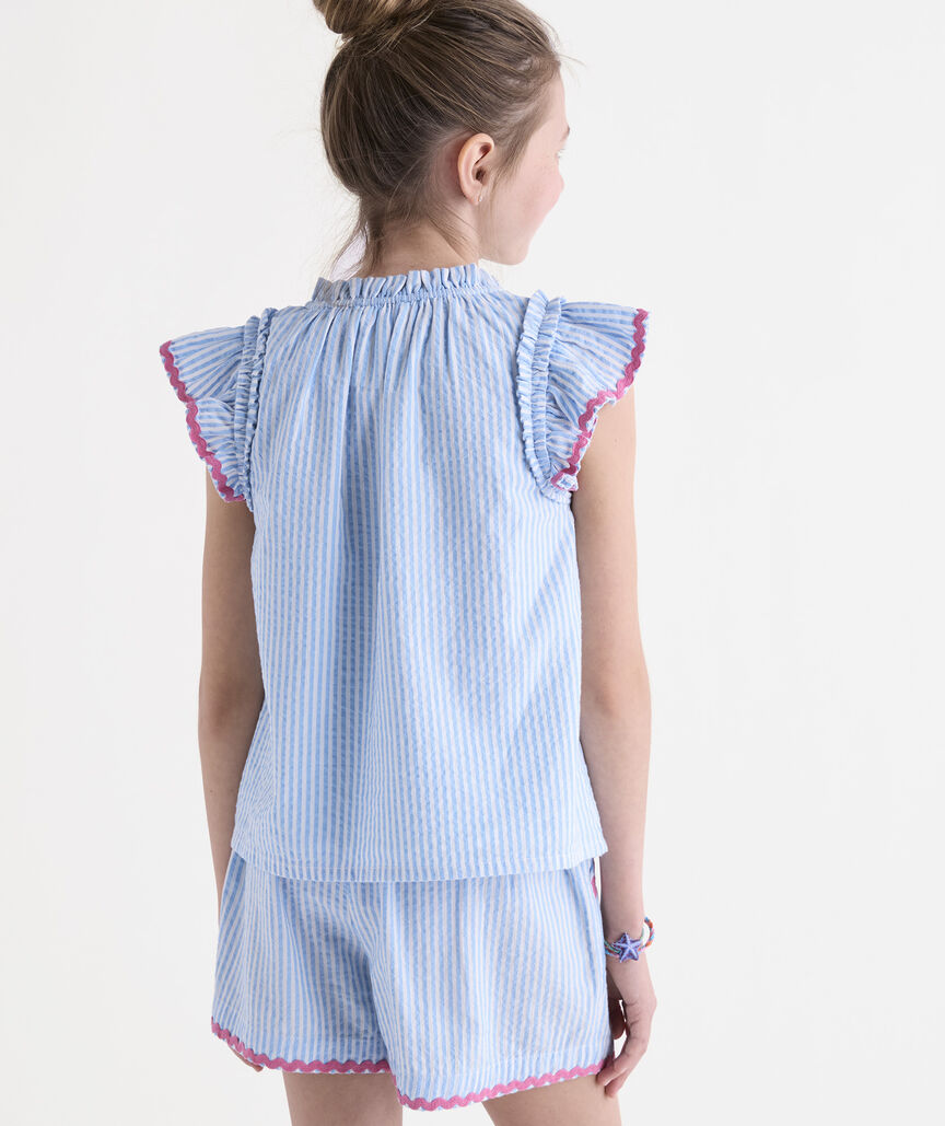 Girls' Piper Seersucker Top