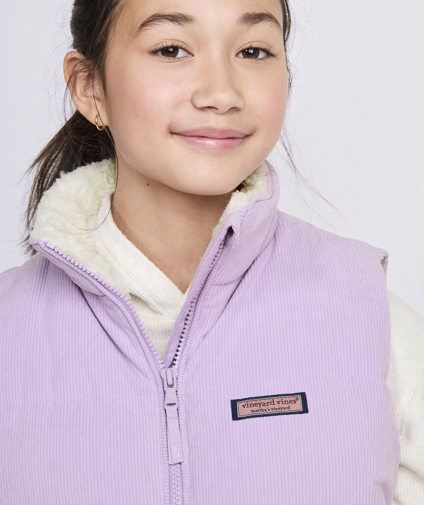 Girls' Corduroy Puffer Vest