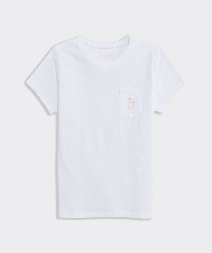 Girls' Ice Cream Scenic Short-Sleeve Pocket Tee