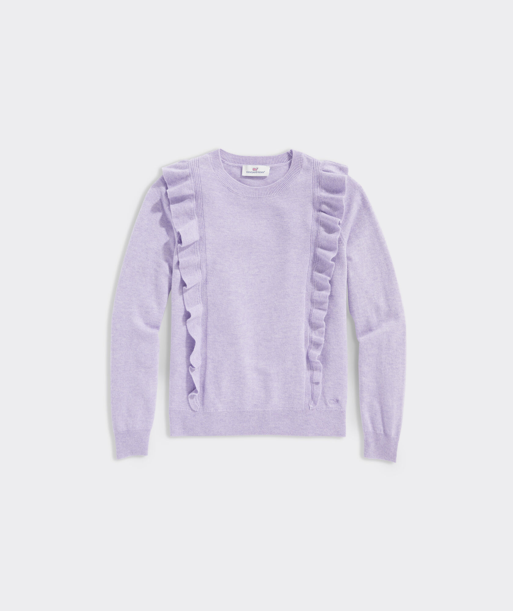 Girls' Ruffle Crewneck Sweater