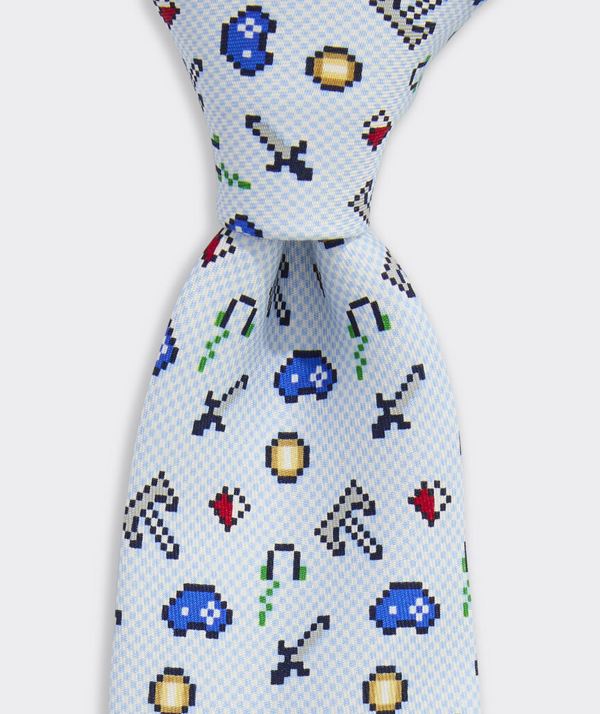 Boys' Pixel Games Silk Tie