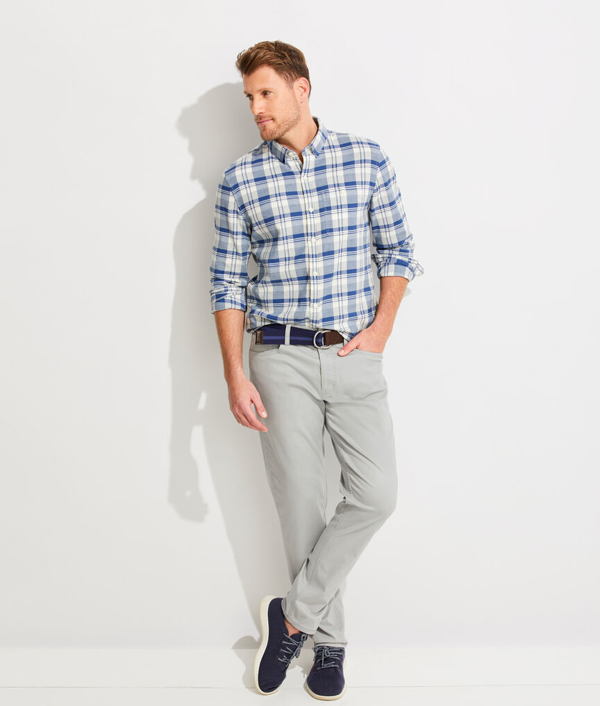 Slim Fit Tamarind Longshore Button-Down Shirt