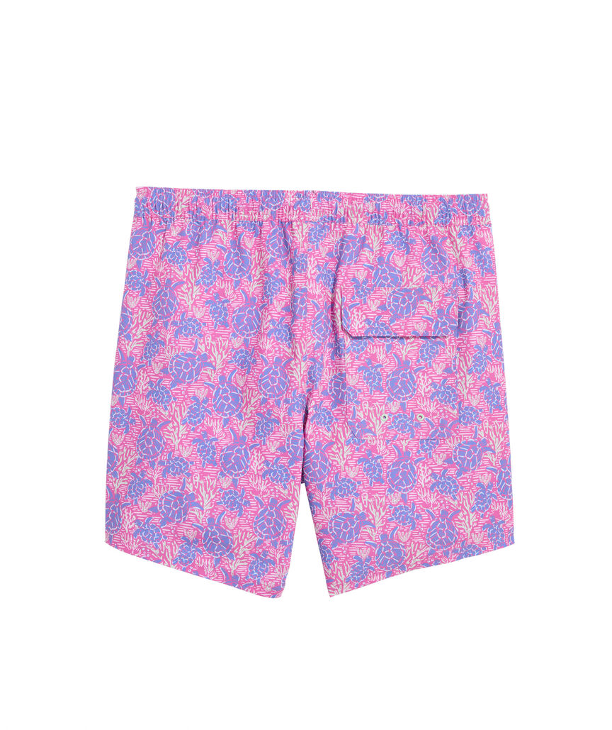 OUTLET 7 Inch Printed Chappy Swim Trunks