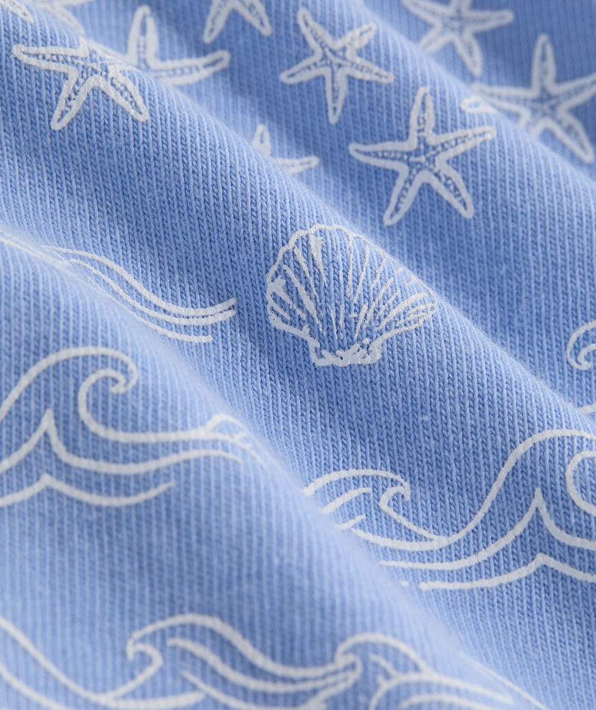 Girls' Beach Icon US Flag Boxy Tee