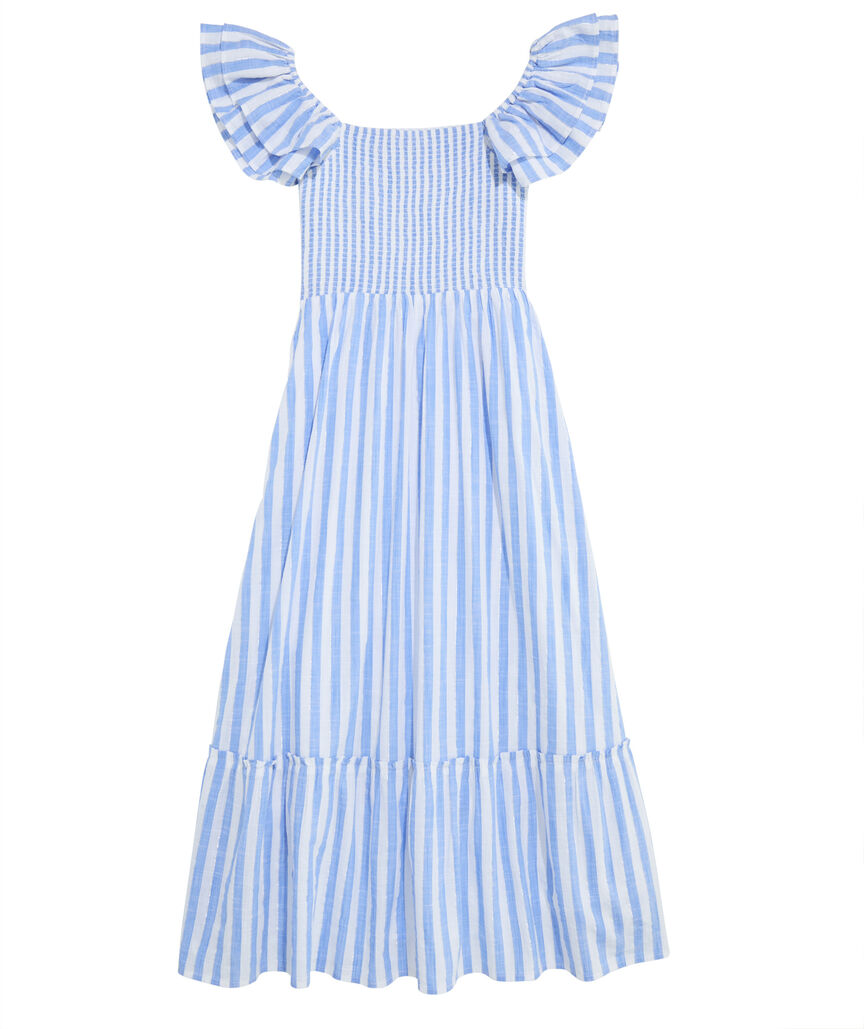 OUTLET Striped Lurex Midi Dress