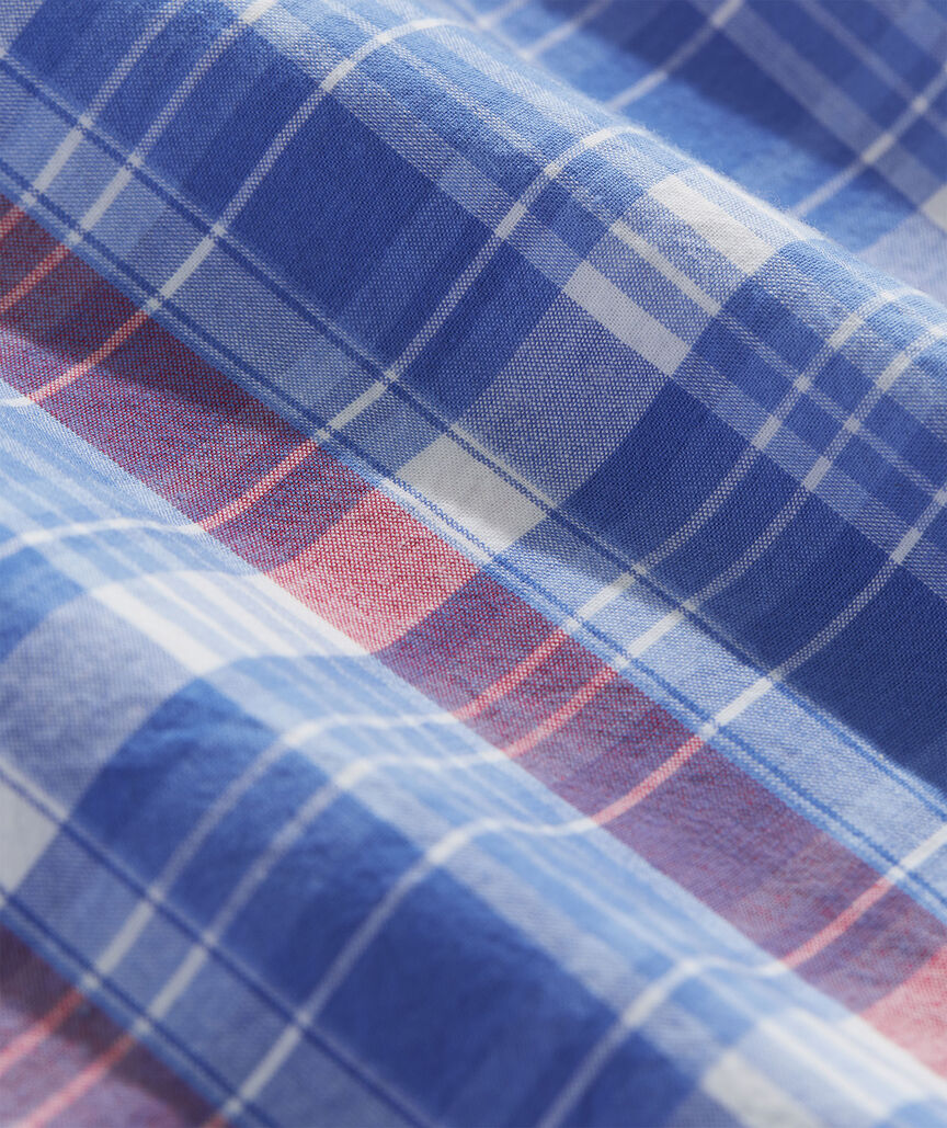 Cotton Short-Sleeve Madras Shirt