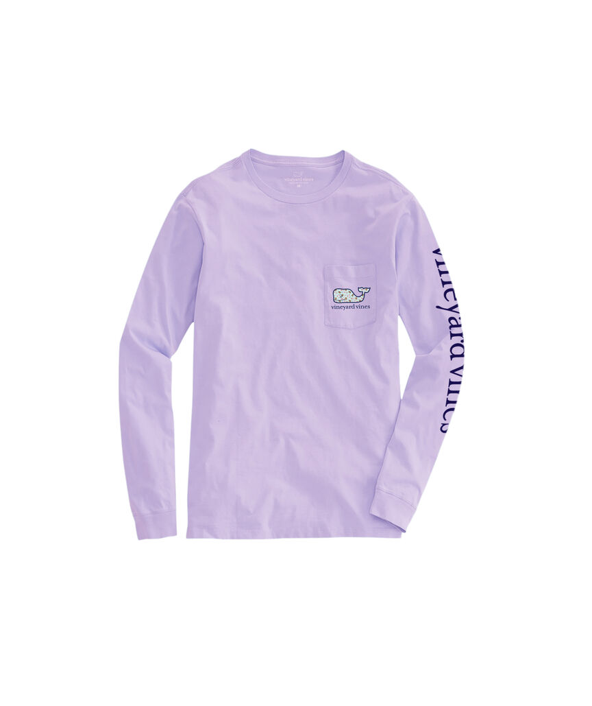OUTLET Girls' Gingerbread Whale Long-Sleeve Pocket Tee