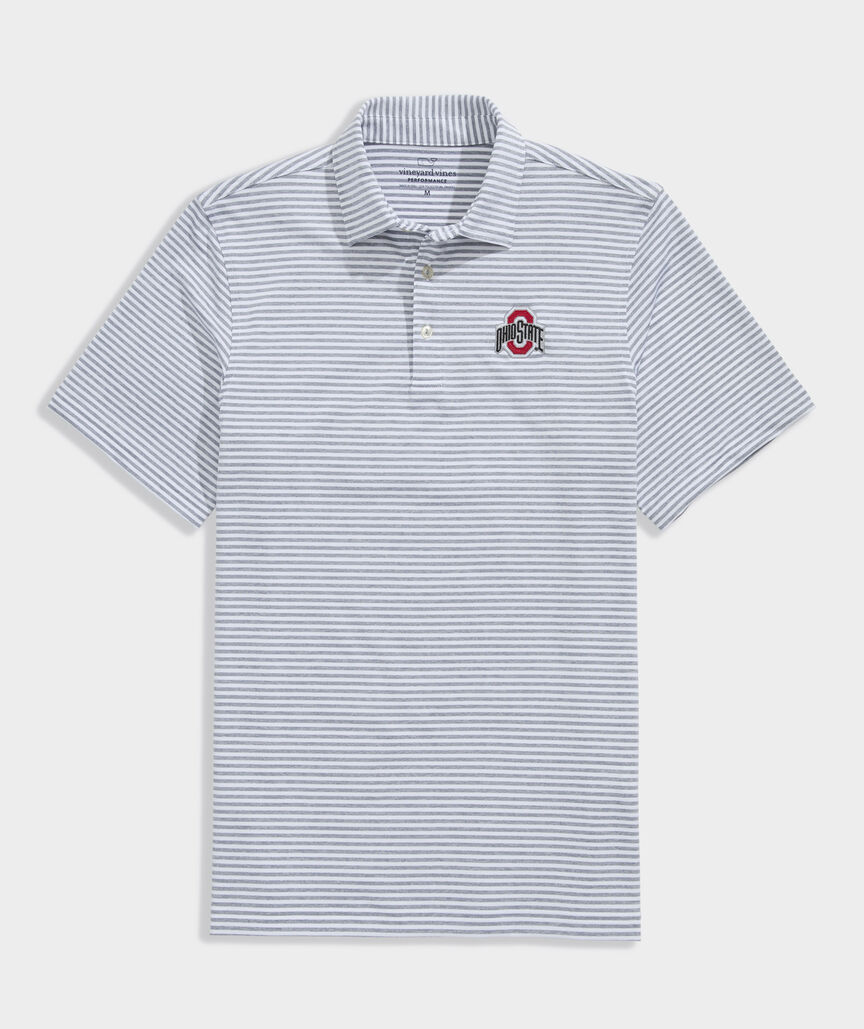 The Ohio State University Winstead Stripe Sankaty Polo