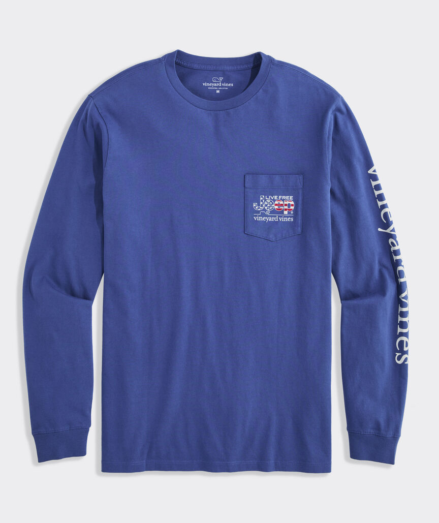 Jeep Collection Live Free Long-Sleeve Pocket Tee
