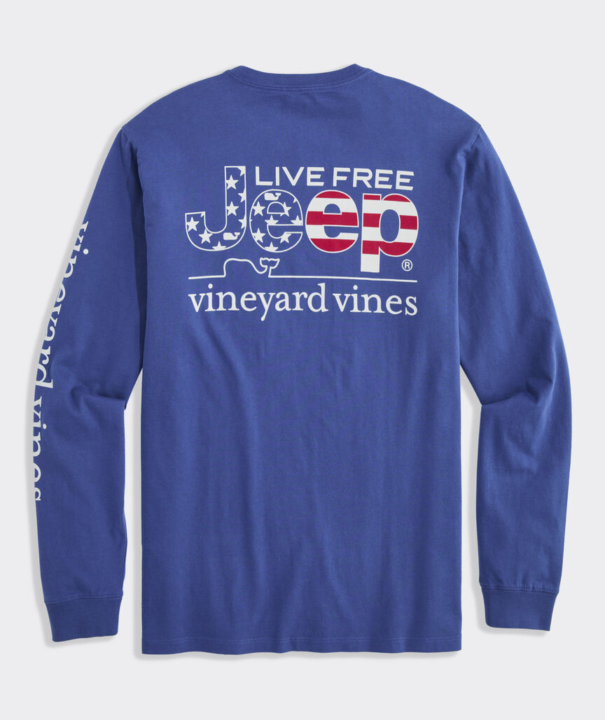 Jeep Collection Live Free Long-Sleeve Pocket Tee
