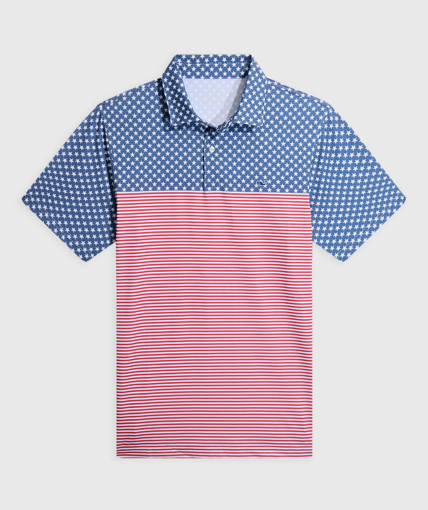 OUTLET Americana Stars & Stripes Performance Polo