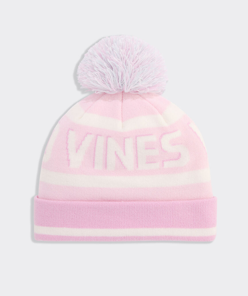 Girls' Logo Pom-Pom Beanie