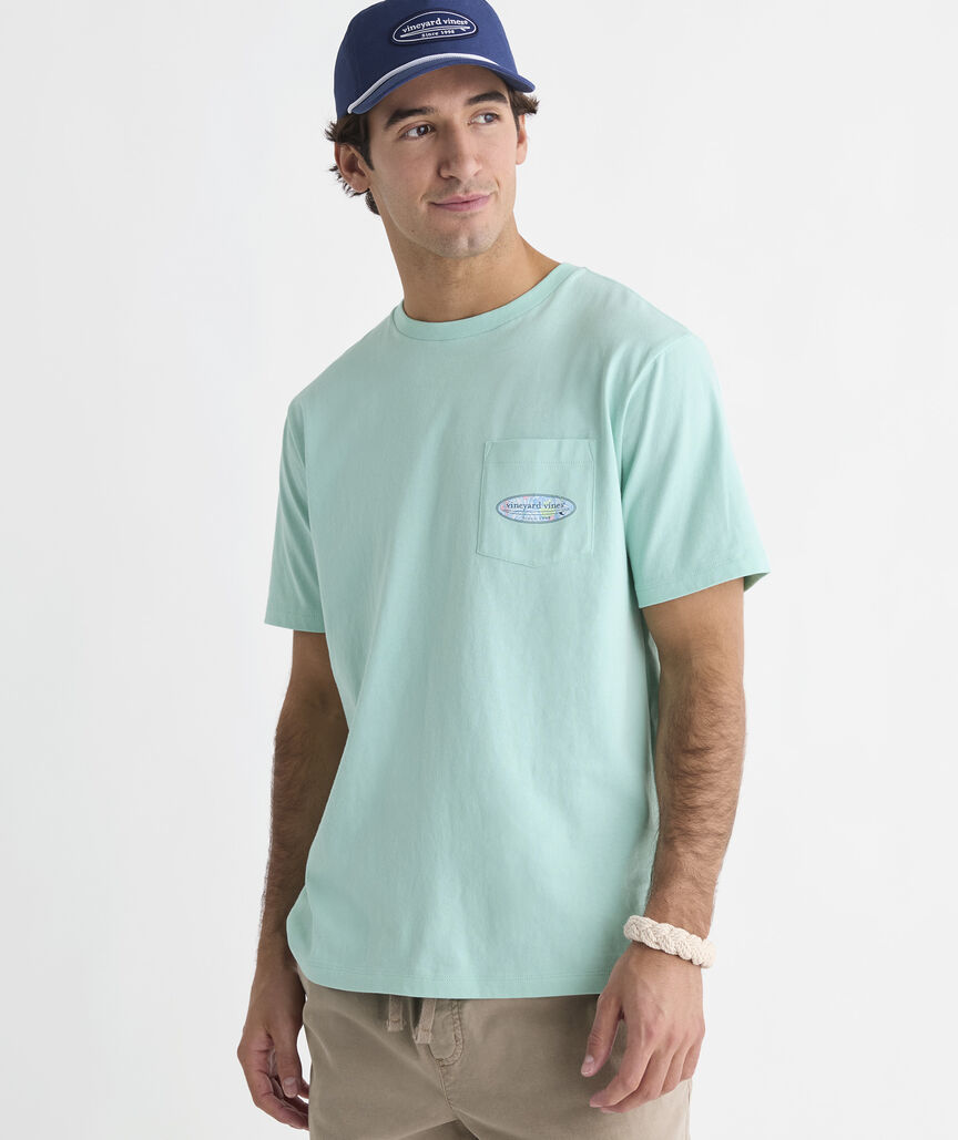Florita Palm Surf Logo Short-Sleeve Pocket Tee