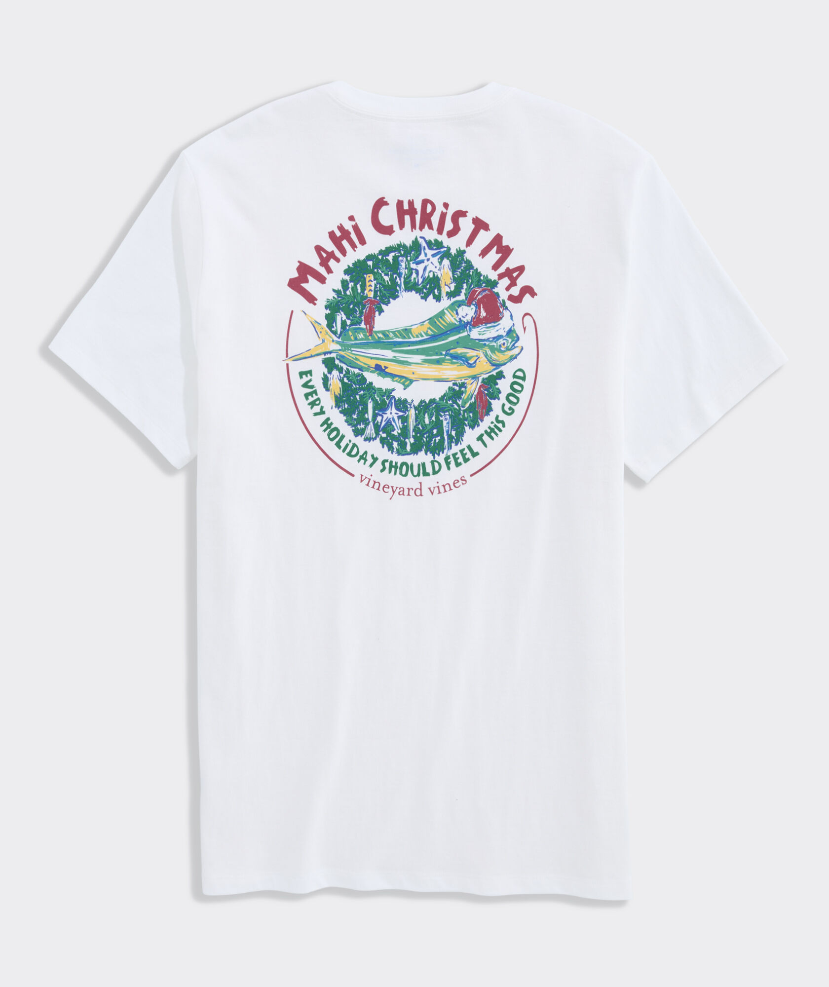 Painted Mahi Christmas Short-Sleeve Pocket Tee