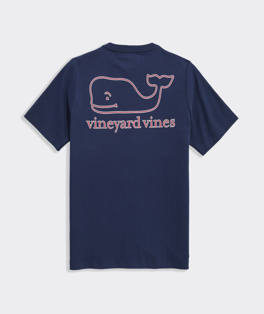 Boys' Stripe Whale Short-Sleeve Pocket Tee