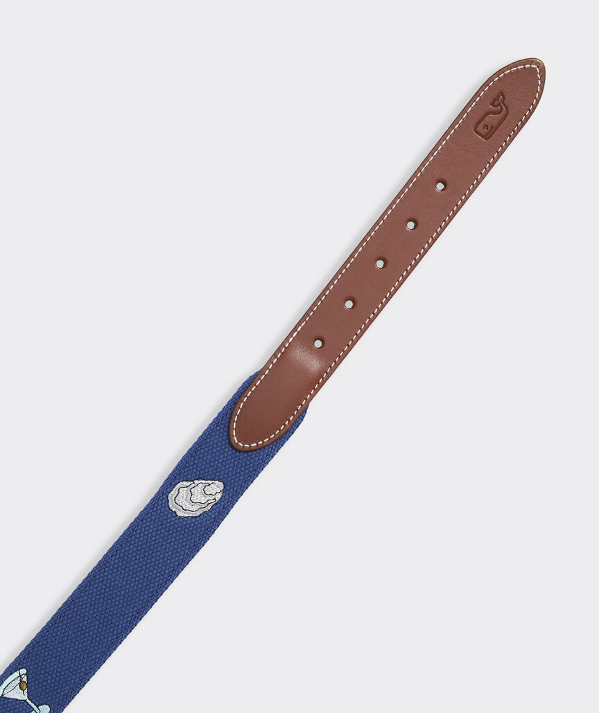Shake N Shuck Embroidered Canvas Club Belt