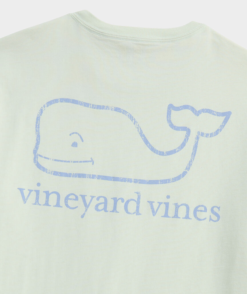 Two-Tone Vintage Whale Short Sleeve Pocket Tee