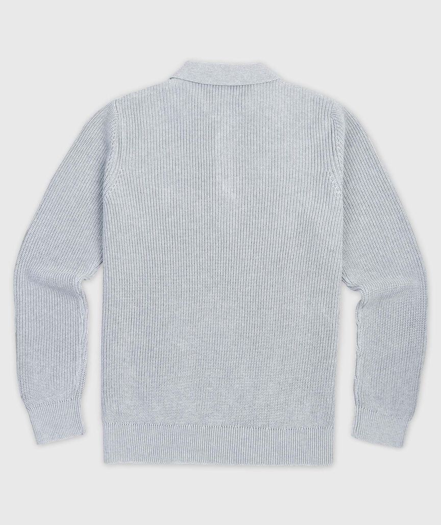 OUTLET Fisherman Rib Henley Polo Sweater