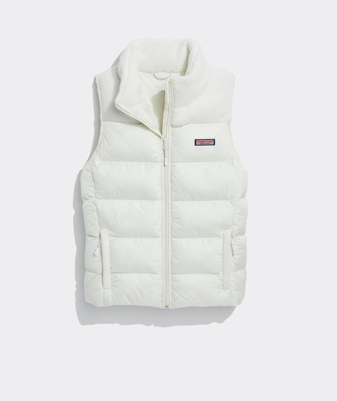 Quilted Sherpa Puffer Vest