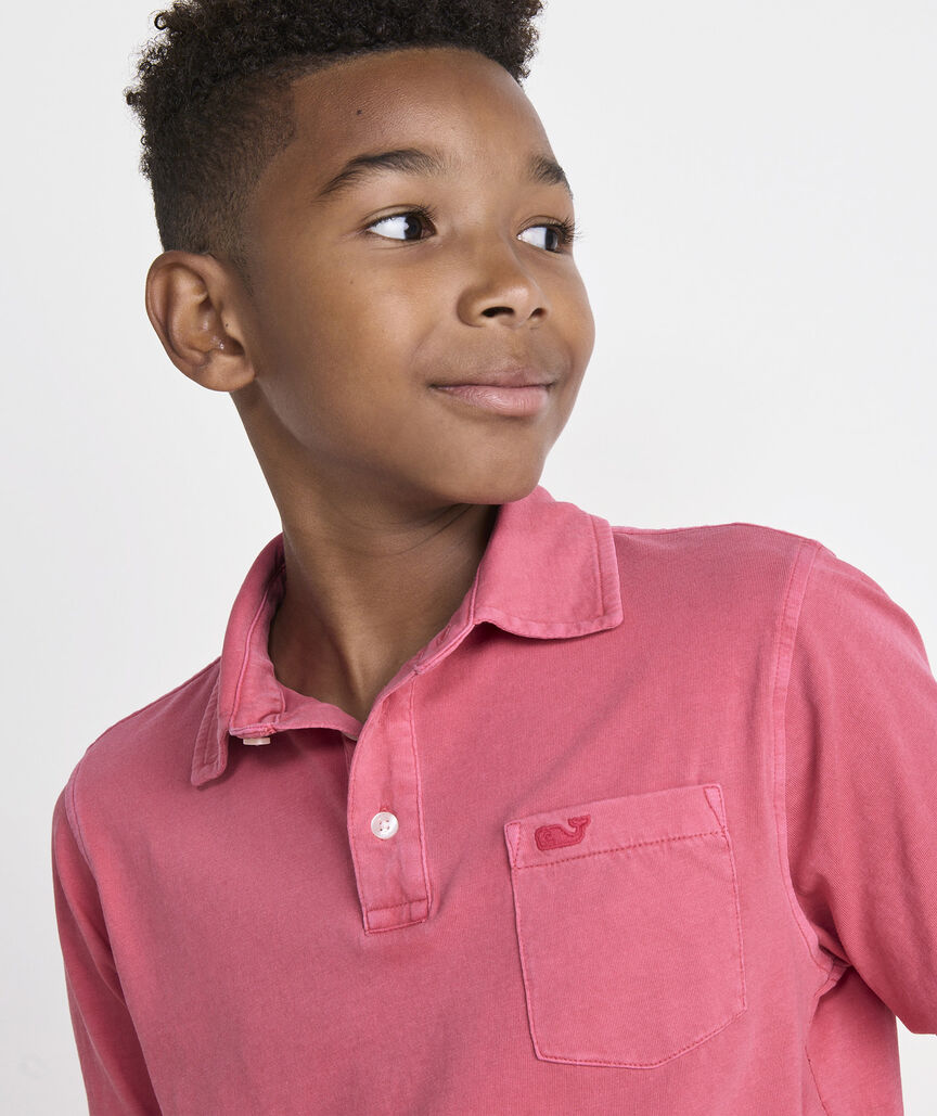 Boys' Long-Sleeve Surf Polo