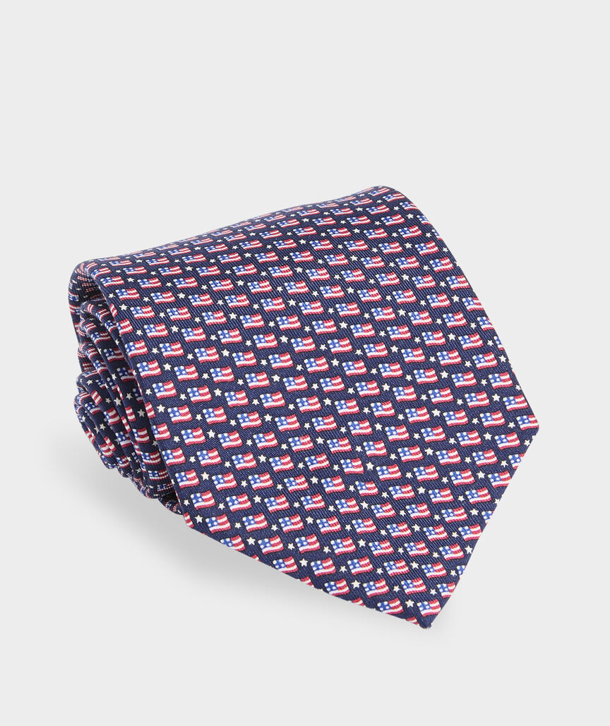 USA Micro Flag Silk Tie