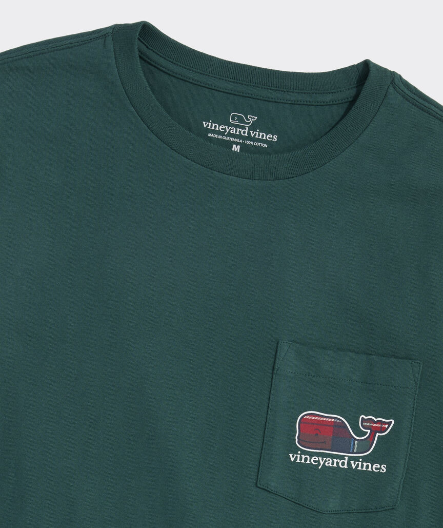 Plaid Whale Long-Sleeve Pocket Tee