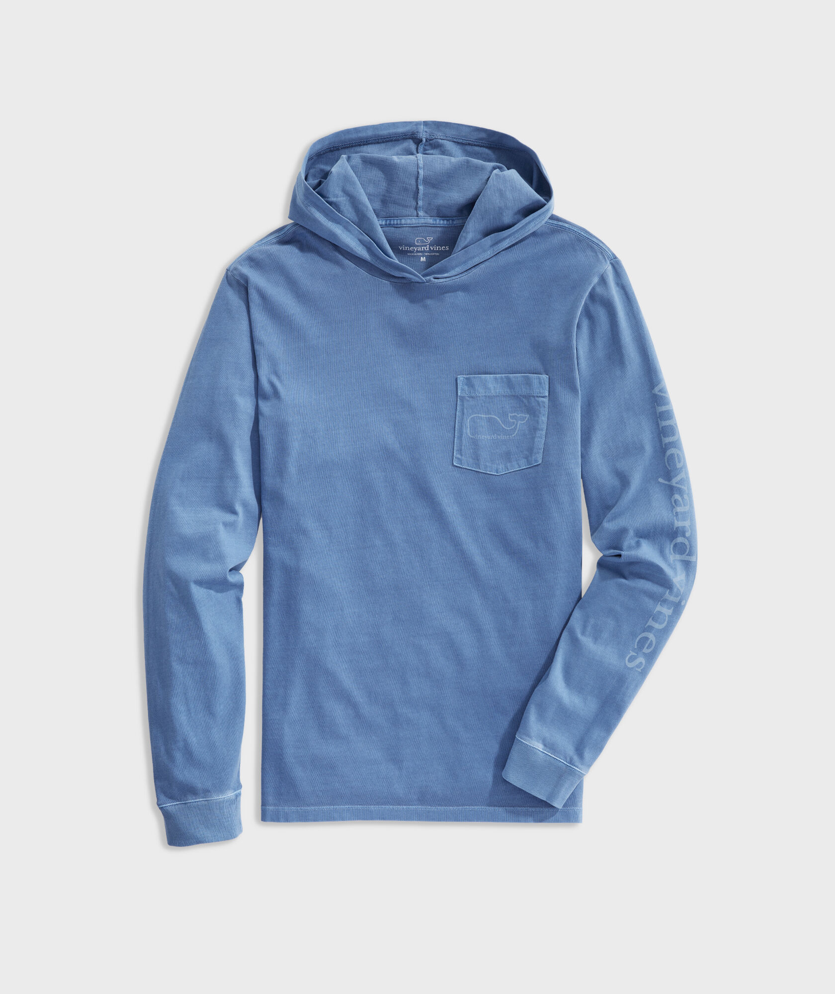 Shop Garment Dyed VV Whale LongSleeve Hoodie Pocket Tee at vineyard vines