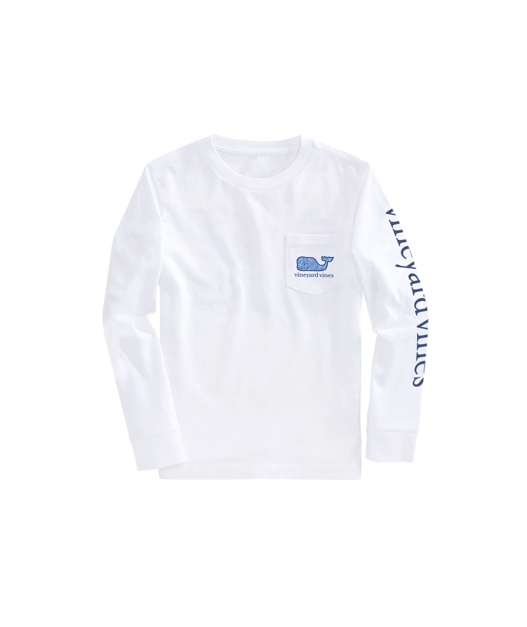 OUTLET Kids' Scattered Hockey Gear Whale Long-Sleeve Pocket Tee