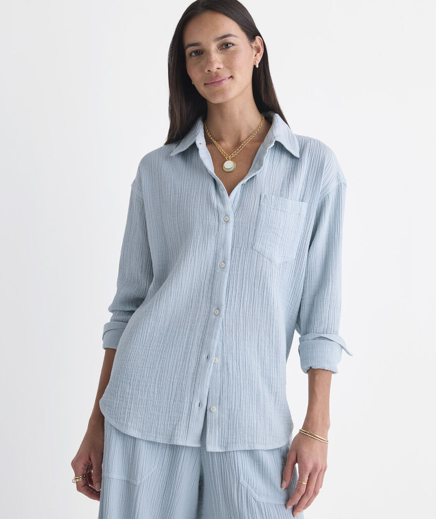Birdie Gauze Button-Down