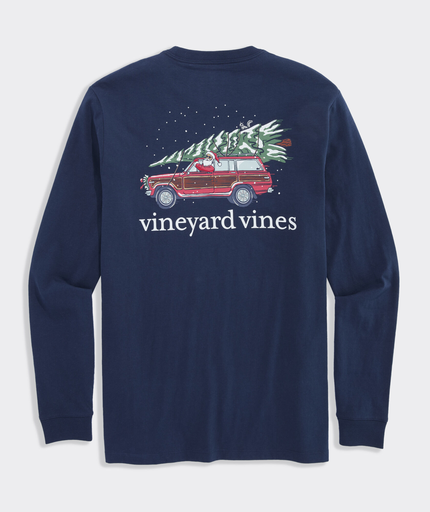 Holiday Woody & Tree Long-Sleeve Pocket Tee