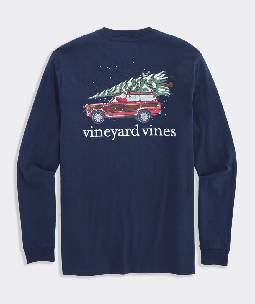 Holiday Woody & Tree Long-Sleeve Pocket Tee