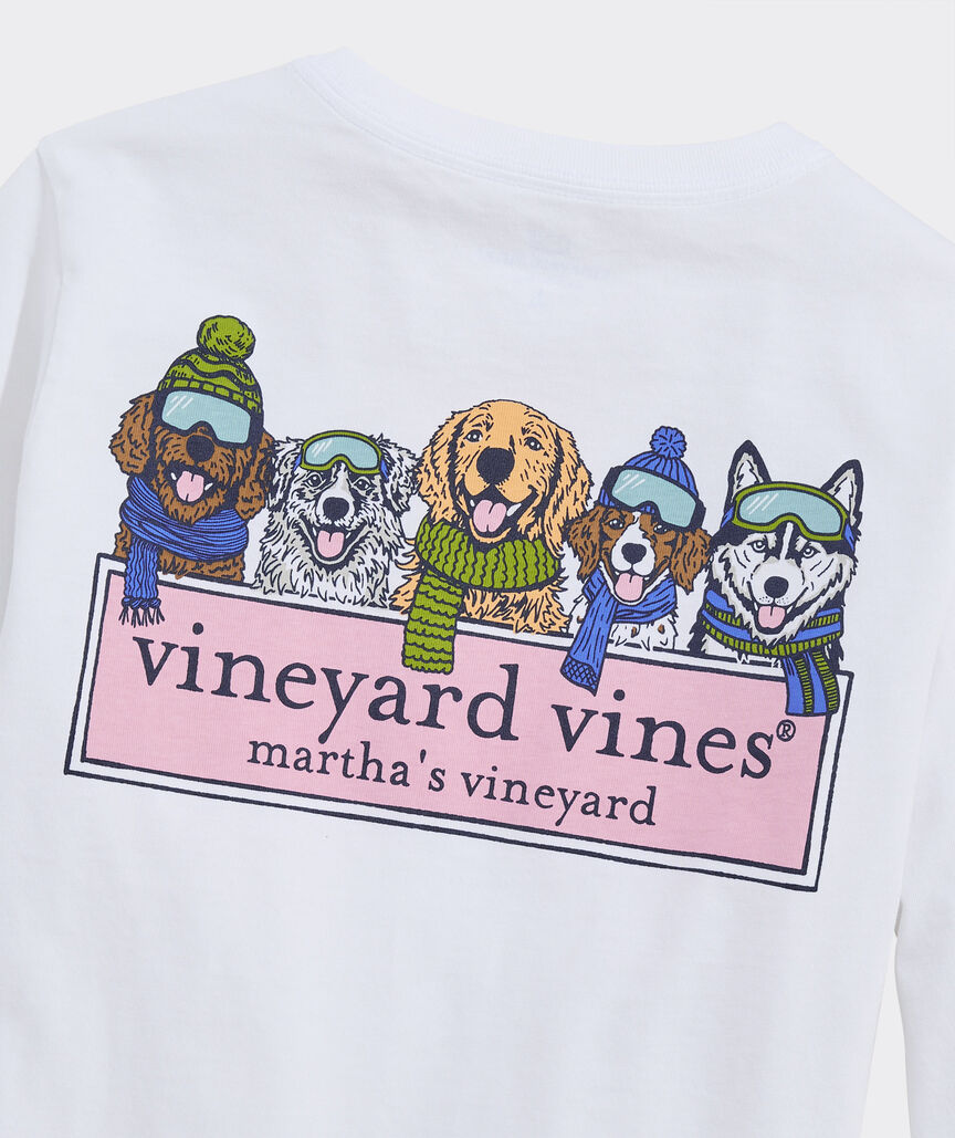 Boys' Winter Pups Logo Box Long-Sleeve Tee