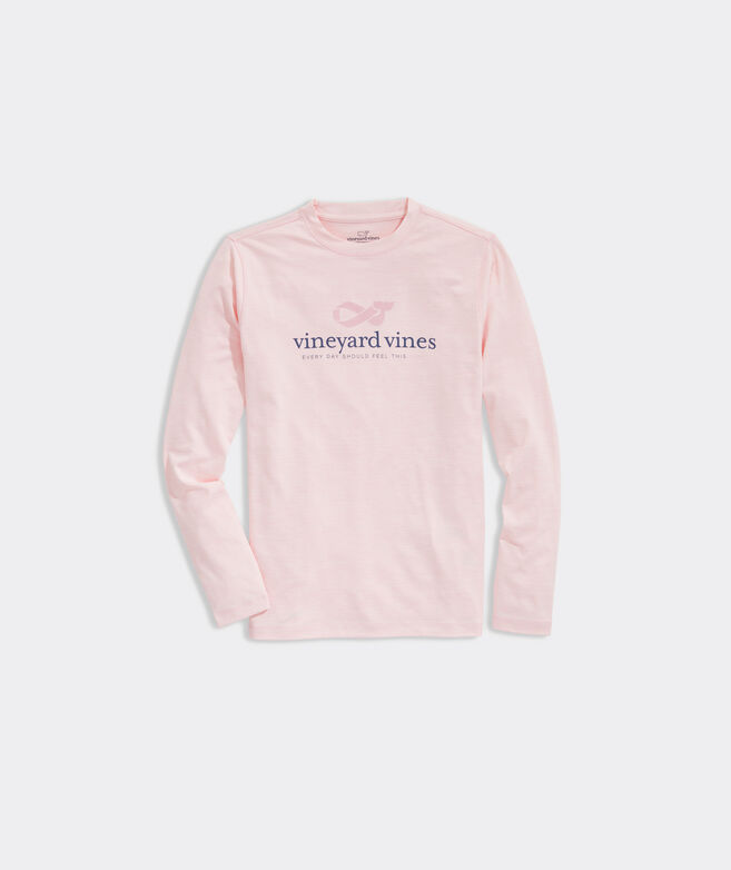 Kids' Limited-Edition Breast Cancer Awareness Long-Sleeve Harbor Performance Tee