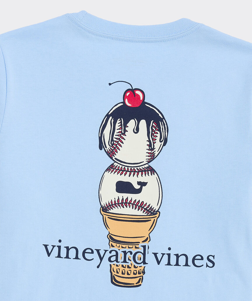Boys' Baseball Ice Cream Cone Short-Sleeve Pocket Tee