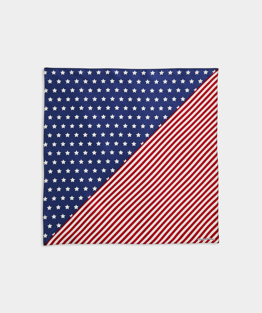 Stars & Stripes Silk Pocket Square