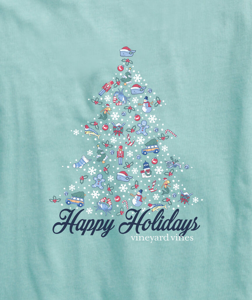 Holiday Tree Long-Sleeve Pocket Tee