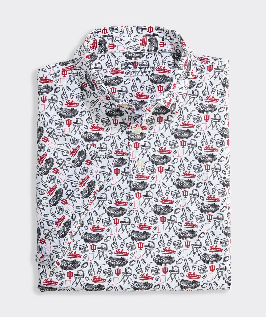Indiana University Performance Printed Sankaty Polo