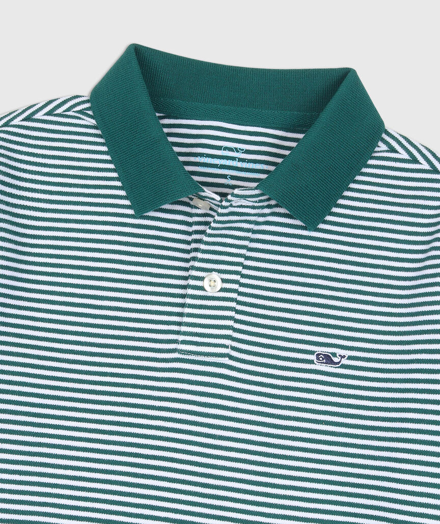 OUTLET Boys' Striped Stretch Pique Polo