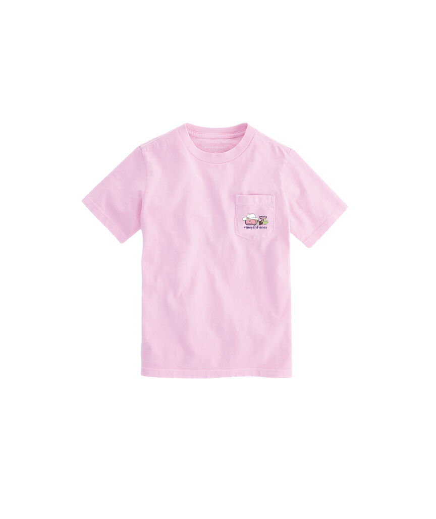 OUTLET Girls' Cowgirl Whale Short-Sleeve Pocket Tee