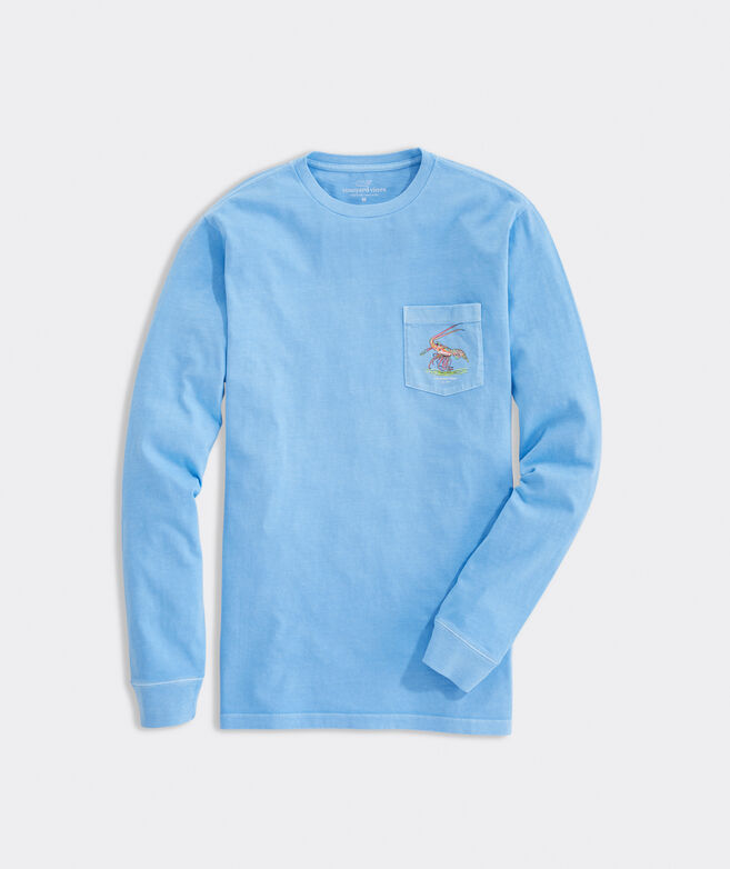 Shop Garment-Dyed Neon Spiny Lobster Long-Sleeve Pocket Tee at vineyard ...