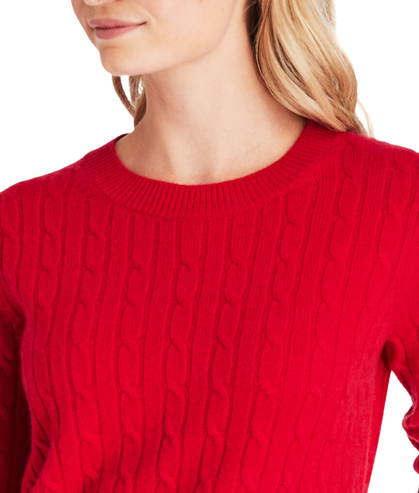 Merry Plaid Cuff Coral Lane Cashmere Sweater